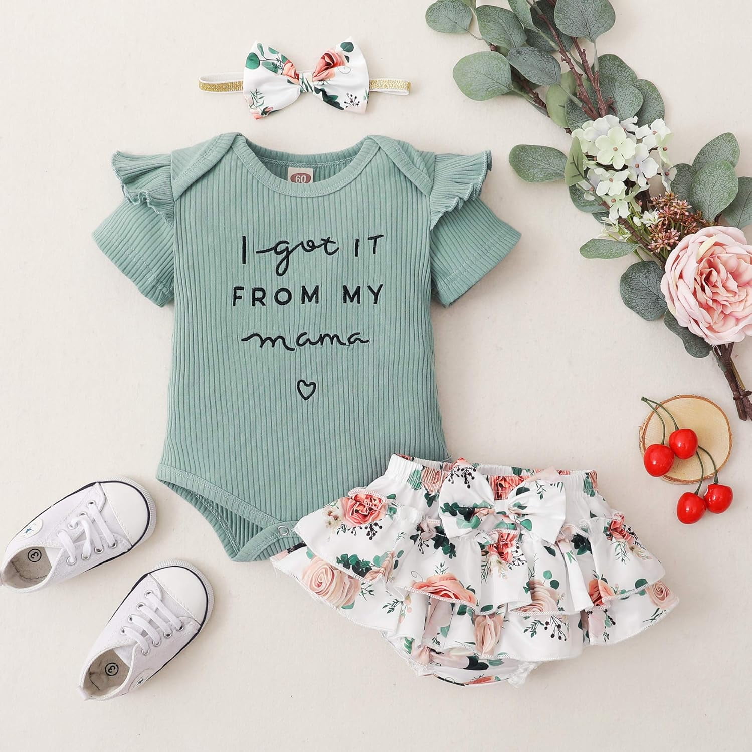 Newborn Infant Baby Girl Clothes Romper Shorts Set Floral Summer Outfits Cute Baby Clothes Girl