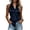 a-109Blue23, variant on Womens Halter Sleeveless Turn Down Collar Full Button Solid Color Regular Fit Tops Elegant Daily Office Smooth Casual Blouse Shirts For Ladies Casual Top Coffee M