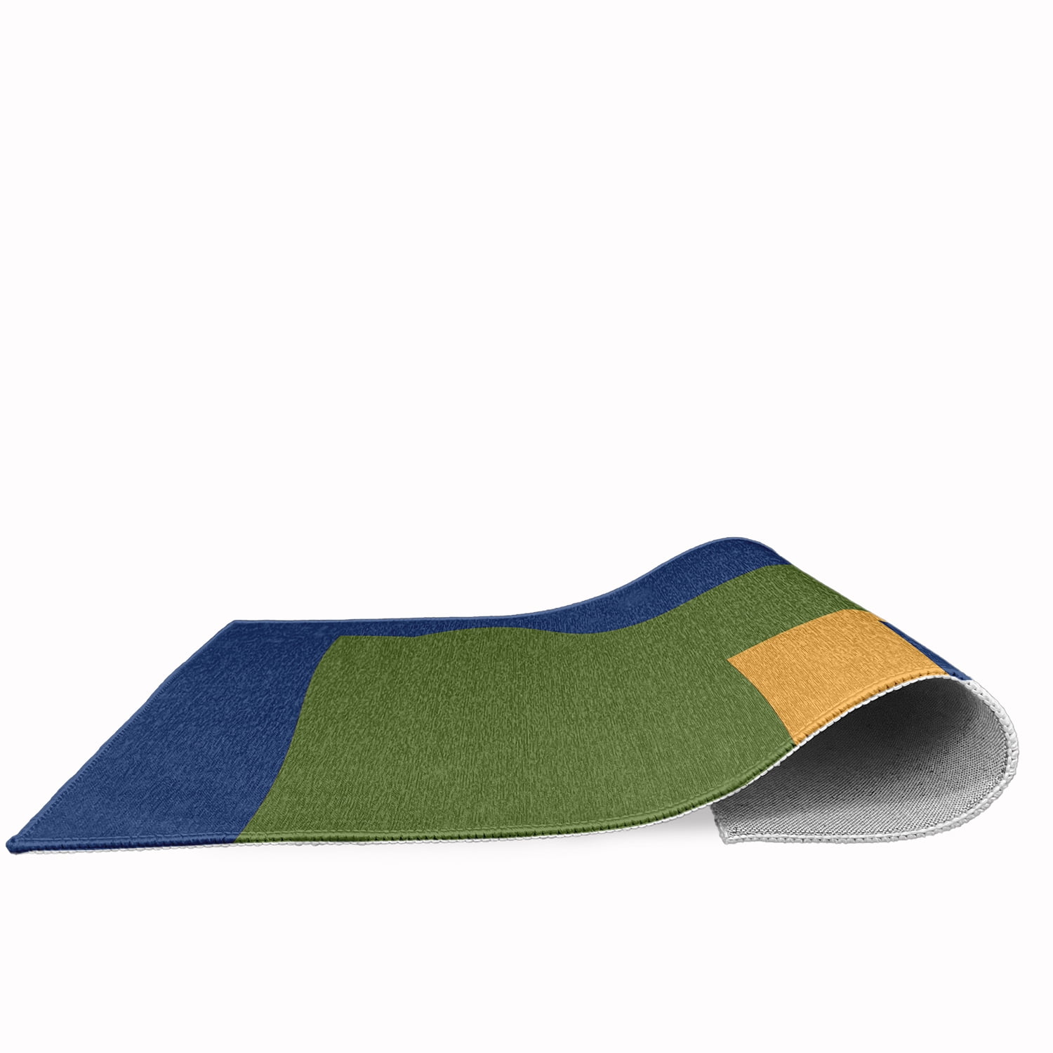 3' x 5' Simply Daisy Bold Blocks Modern & Contemporary Chenille Area Rug, Nautical Navy