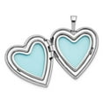 thumbnail image 5 of FB Jewels Sterling Silver Rhodium-plated 20mm D/C Heart Locket, 5 of 5
