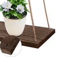 thumbnail image 3 of Pot Rack Wall Mounted Wooden Board Hanging Rope Storage Rack for Flower Pot Storage and Decorative Ornaments, 3 of 6