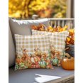 thumbnail image 4 of Decorative Throw Pillow Covers 16x16 Inch Set of 2 Pumpkin Sunflower Fall Decor Pillow Cases for Couch, Yellow Buffalo Plaid Cushion Case for Living Room Bedroom Bed Car Chair, 4 of 9