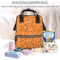 thumbnail image 5 of Daiia Orange Glitter Large Capacity Baby Bag Waterproof Stylish Diaper Bag Mummy Backpack Adjustable Straps Diaper BagBaby Essentials Bag, 5 of 6