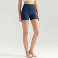 thumbnail image 3 of felwors High Waisted No Front Seam Biker Shorts 4 Inch Inseam Squat Proof Yoga Volleyball Running Dark Blue for Size S, 3 of 8