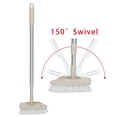 thumbnail image 4 of 2 in 1 Cleaning Brush Tub and Tile Scrubber Brush Floor Brush, 24.4"~34.3" Floor Scrub Brush with Adjustable Long Handle, Removable Tub For Kitchen, Wall, Deck, 2 pcs, 4 of 8