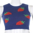 thumbnail image 3 of Women‘s V Neck Sleeveless Argyle Sweater Knitted Vest Slim Fit Ribbed Tank Crop Top Spring Fall Winter Kitwear, 3 of 3