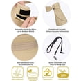 thumbnail image 3 of Visera de paja para playa, sombrero de ala ancha para mujer, protección de verano UPF 50+, color beige, 3 of 5