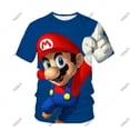 thumbnail image 2 of Disfraz de Super Mario para niños, camiseta de verano, camiseta de Cosplay de Mario Brothers Fantasy Super Mario para niños, Top deportivo de modaXS heqiyong CONDUJO, 2 of 2