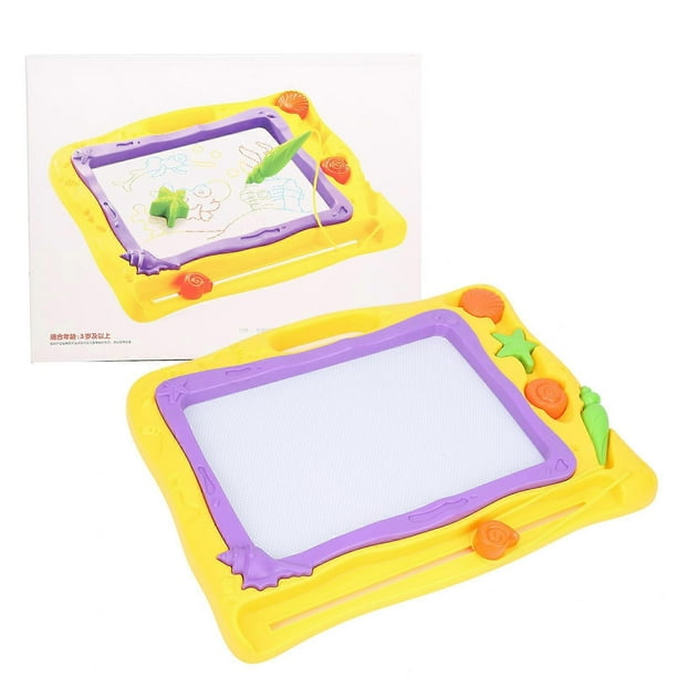 Drawing Board Magnetic Kids Sketchpad Painting Graffiti Board Handwriting Early Learning Toy(Yellow )