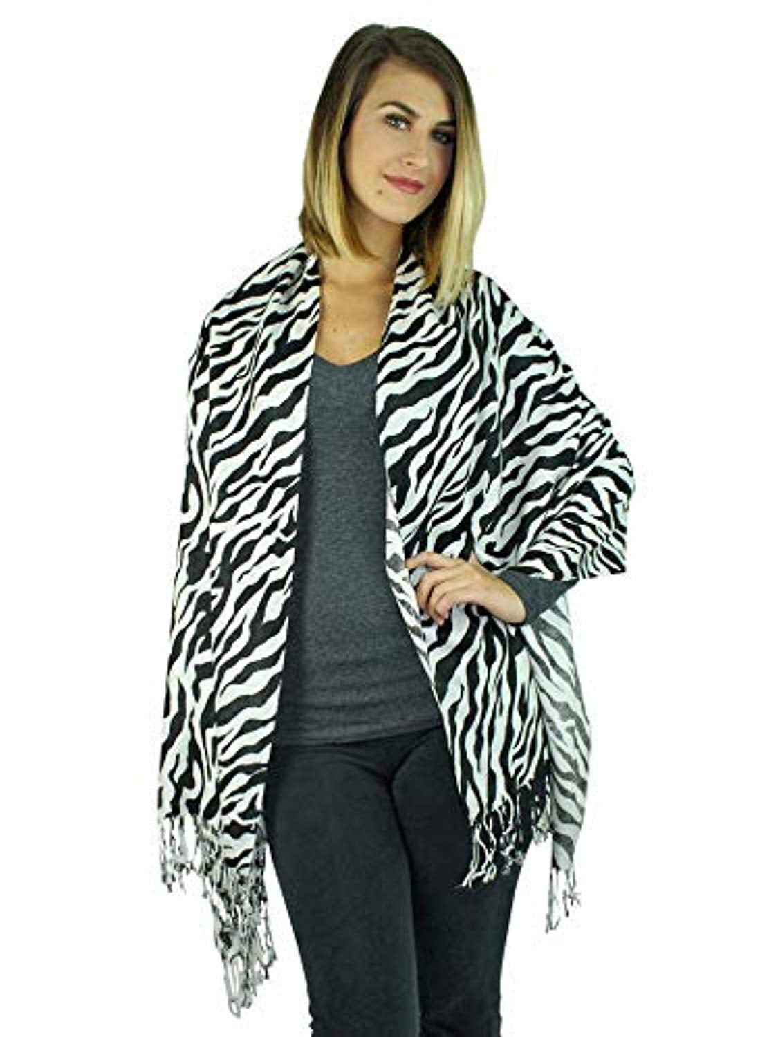 Fashion Women Lady Long Printed Zebra Chiffon Neck Scarf Scarves Wrap Soft 
