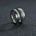 thumbnail image 4 of Stainless Steel Ring Personalized Sparkling Rings Romantic Couples Jewelry Gift Dressing Up Accessory for Wedding Party Daily Working Silver 6MM, 4 of 9