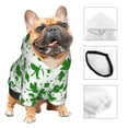 thumbnail image 3 of Fotbe St Patrick's Day4 Print Small Dog Sweater Hoodies Pet Grey Hooded Soft Fleece Sweatshirts with Pocket Fall Winter Puppy Cat Sweaters Warm Clothes-Large, 3 of 7