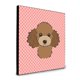 thumbnail image 1 of "Caroline's Treasures Checkerboard Pink Chocolate Brown Poodle Obra de arte Panel decoración de pared, multicolor" Caroline's Treasures BB1256UP88, 1 of 1