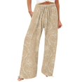 thumbnail image 2 of Women's Print Wide Leg Pants High Waisted Casual Trousers, 2 of 5
