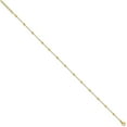 thumbnail image 2 of Chisel Stainless Steel Polished Yellow IP-plated Beaded Anklet Plus 1 inch Extension - 9.5" Bracelet, 2 of 5