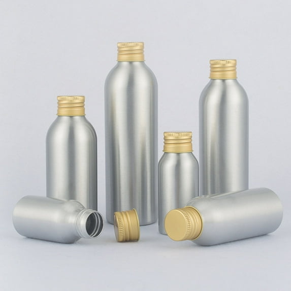 40ml-250ml Aluminum Bottle Storage Lotion Sanitizer Liquid Soap Cap Container