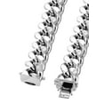 thumbnail image 4 of Gold Chain - Womens Semi Solid  Miami Cuban Link Chain 10K/14K White Gold, 4 of 6