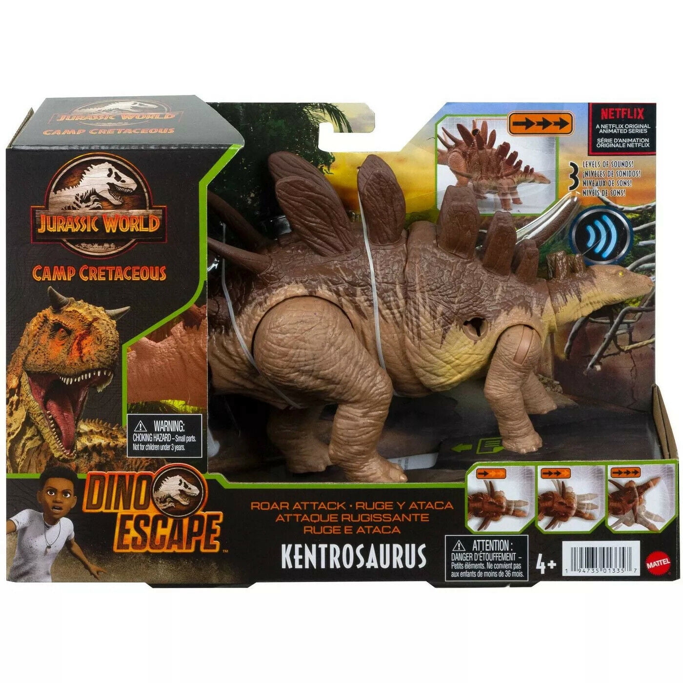 Jurassic World Roar Attack Kentrosaurus Figure 