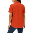 thumbnail image 4 of Saving TASICA Plus Size Women's Button Down Shirts Short Sleeve Blouses Spread Collar Solid Color Shirts Lightweight Quick Dry Workout Athletic Tops for Women with Pocket Moisture Wicking, 4 of 9