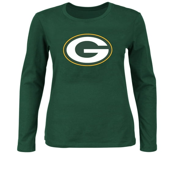 Women's Fanatics Green Green Bay Packers Plus Size Long Sleeve T-Shirt