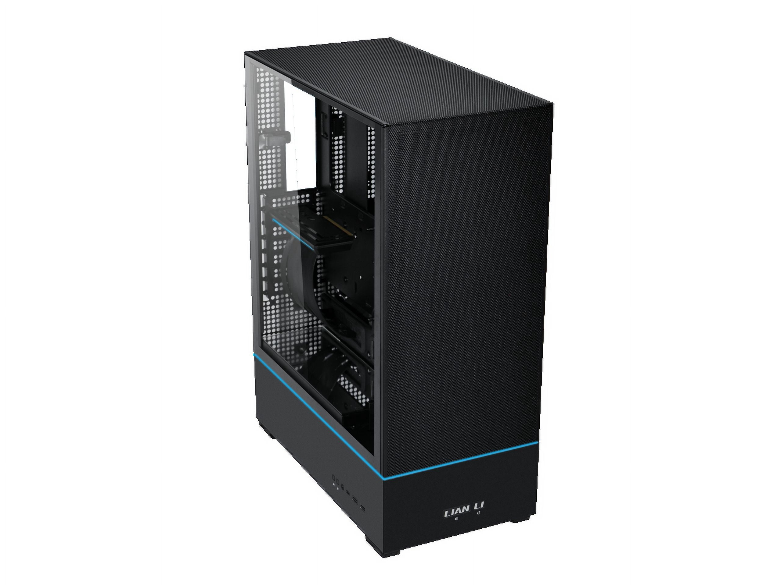Lian-Li SUP01 RGB Tempered Glass ATX Small Tower Computer Case, Black