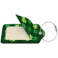 thumbnail image 2 of Disketp 2 Pcs Luggage Tag For Suitcase,Happy St. Patrick'S Day5 Leather Baggage Tag With Stainless Steel Loop Privacy Cover For Women Men Girls, 2 of 5
