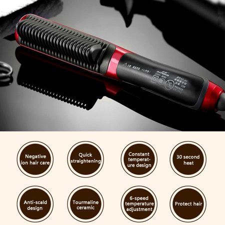curling hair straightener tong curler comb styling brush ceramic straight tool electric dialog displays option button additional opens zoom