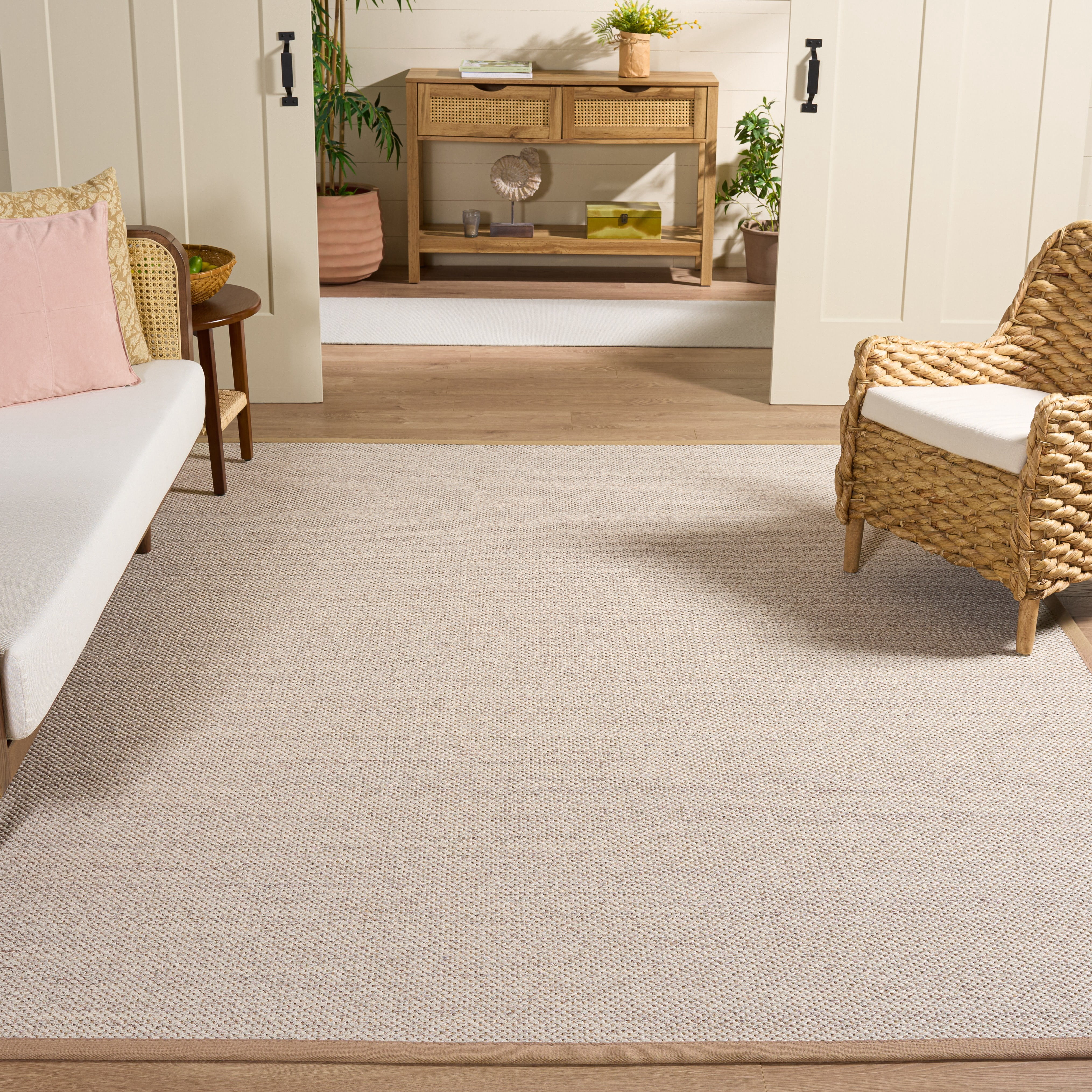 Safavieh Natural Fiber Kentigern Solid Area Rug, Marble/Linen, 8' x 10'