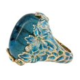 thumbnail image 2 of Womens Fashion Alloy Rings With Sapphire Zircon Drop Shaped Designs Elegant Ring Stylish Jewelry Gifts For Her, 2 of 4