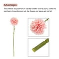 thumbnail image 4 of Uxcell Artificial Flower Heads Silk Chrysanthemum Hydrangea Light Red Faux 12Pcs, 4 of 5