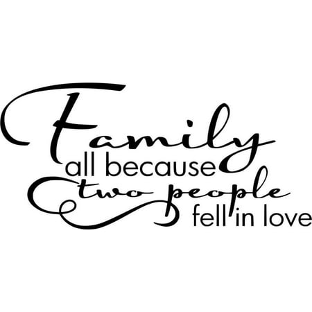 Family Living Room Decor Custom Wall Decal Family All Because Picture Art 12