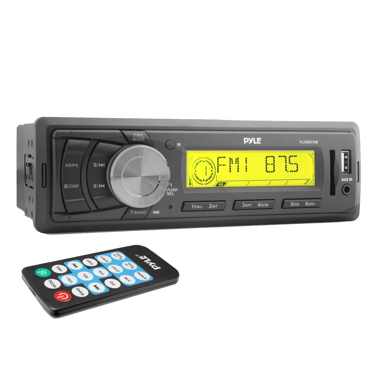 Pyle IN-Dash Marine MP3 Player//Weatherband//USB/&SD 4/'/' Dual Cone Stereo Speakers