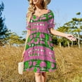 thumbnail image 2 of Pink & Green Fashions & Products A-Line Sleeveless Dress summer dresses for women 2024 summer women's dress 2024, 2 of 6