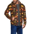 thumbnail image 2 of Vsdgher Thanksgiving Turkey Mens Hoodies Zip Hoodie, Hoodies for Men, Zip-up Hooded Sweatshirt-XX-Large, 2 of 5
