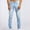 Light Blue, variant on Jean High Waisted Pants for Men Blue Men's Skinny Stretch Ripped Tapered Leg Jeans Light