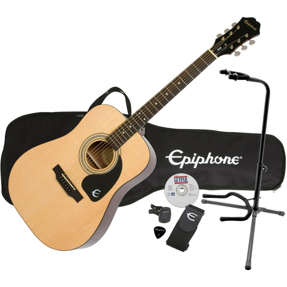 Epiphone DR100 Exclusive Steel String Acoustic Guitar Pack Plus with