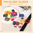 thumbnail image 4 of Uxcell 22 Pcs Dark Gray Plastic Tri-Glide Slider, 1 Inch Slide Clip, Adjustable Webbing Triglides Slider Buckle for Bags, 4 of 7