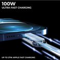 thumbnail image 3 of Rolling Square Incharge X Cable De Carga Múltiple Cable Cargador De Llavero Portátil 6 En 1 Con Potencia De Carga Ultrarrápida De 100 W Saturn Gold Multi Charger, 3 of 5