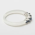 thumbnail image 5 of LBG British Made 925 Sterling Silver Natural Sapphire Womens Engagement Ring - 33 size options - Size 4.75, 5 of 6