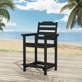 thumbnail image 7 of Decksplore HDPE Tall Adirondack Chairs 1Pcs with Detachable Connecting Tray, Bar Height Outdoor Chairs, for Patio, Balcony, Black, 7 of 7