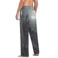 thumbnail image 5 of JSTELWild Wolf Howling Moon Forest Men's Sleepwear Mens Pajama Pants Bottoms with Pockets, L, 5 of 6