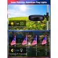 thumbnail image 3 of Clearance! 4th of July Solar USA Flag Lights Outdoor, 4th of July Decorations Outdoor, Waterproof Solar Ameriacan Flag Patriotic Lights for Yard, Garden, Pathway, Independence Day Gift for Women Men, 3 of 9