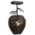 thumbnail image 3 of Meyda Tiffany 143085 Stoneycreek Pinecone 11" Wide Semi-Flush Ceiling Fixture - Bronze, 3 of 5