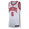 thumbnail image 2 of Men's Nike LeBron James White Ohio State Buckeyes Limited Basketball Jersey, 2 of 3