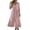 *Pink, variant on ClodeEU Women's V Neck 3/4 Sleeve Tiered Midi Dress,Casual Loose Flowy Beach Vacation Dress Black,Women's Plus L