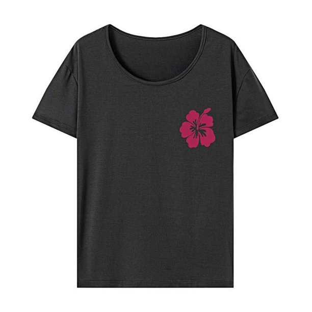 Camiseta de mujer, camiseta básica, camisa casual de cuello redondo de moda para vacaciones, mujer SG
