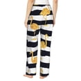 thumbnail image 3 of Sigee Gold Flamingo Print Women's Soft Pajama Pants - Breathable and Comfortable Lounge Sleep Bottoms with Elastic Waistband and Pockets-Large, 3 of 9