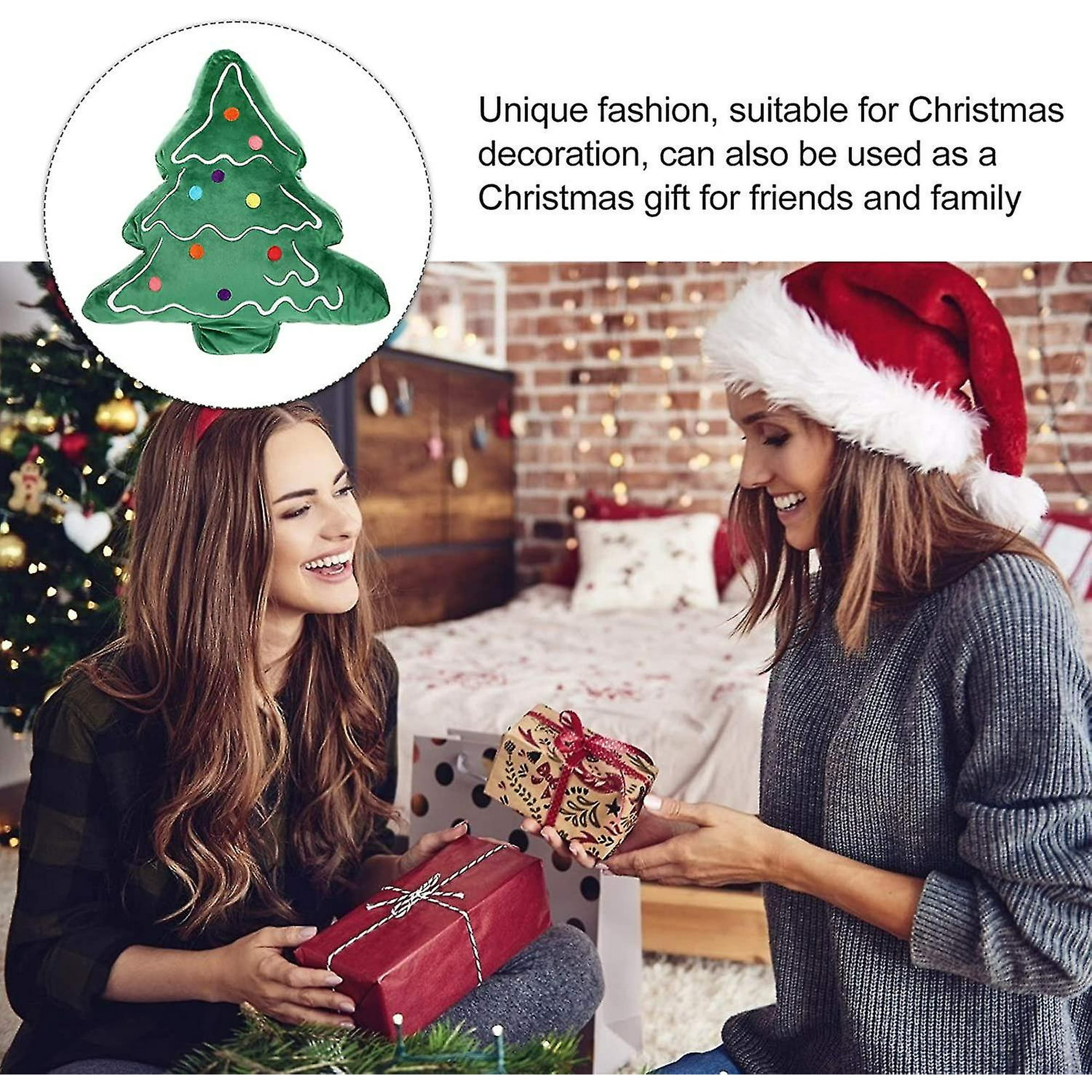 Christmas Pillows Stuffed Toys With Plush Christmas Tree Shape Winter Holiday Hugging Pillow For Kids Walmart