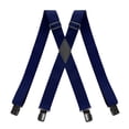 thumbnail image 3 of SGFCWSX Men's X-Back Suspenders, Elastic 4-Clip Adjustable Formal Casual Navy, 3 of 3