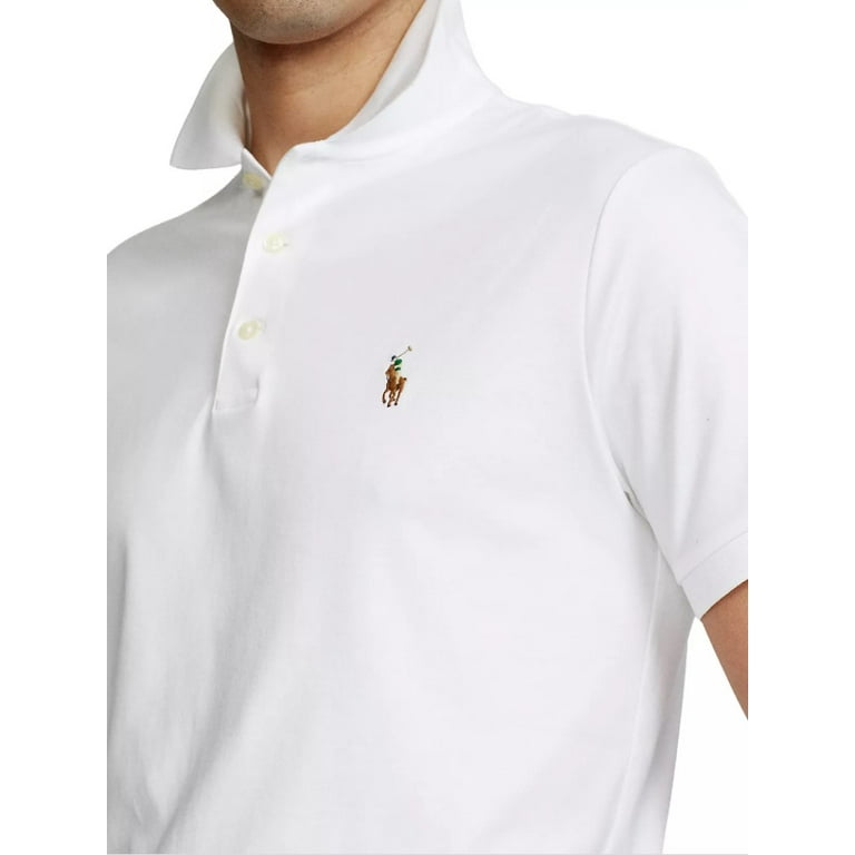 White ralph lauren cheap polo shirt slim fit